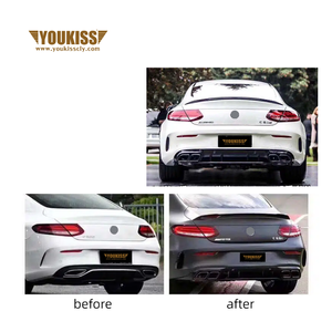 Diffuseurs d'échappement de haute qualité pour C-Class W205 C63 Coupé A-M-G, tuyau d'échappement en matériau PP <span class=keywords><strong>YOUKISS</strong></span> - Product Image 6