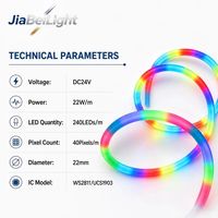 Tube LED intelligent à contrôle magique 360 degrés, tube néon LED Pixel SPI RGB/RGBW, éclairage de plafond, pliage 3D, IP67, extérieur, néon flexible 22 mm