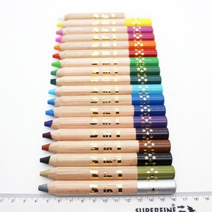 Crayons aquarelle 3 en 1 de grande taille de haute qualité Crayons de cire boisés Crayons en bois Jumbo/ensemble de crayons épais pour enfants - Product Image 3