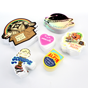 Película de arcoíris personalizada, logotipo de vinilo, pegatina troquelada con láser, diseño elegante, adhesivo de impresión atractivo, pegatina holográfica impermeable - Product Image 5