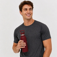 Bouteille Thermique en Acier Inoxydable avec Logo Personnalisé, Anti-Fuite, Double Isolation, Bouteille Isotherme pour le Camping, la Randonnée, le Yoga