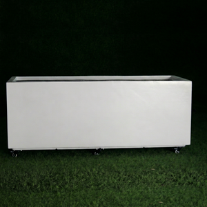 Macetas de Jardín Rectangulares Clásicas de FRP KNT, Duraderas, Ligeras, Blancas, para Uso en Hogares, Centros Comerciales y Hoteles - Product Image 1
