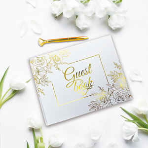 Custom Golden Foil <strong>Photo</strong> Album <strong>Wedding</strong> <strong>Guest</strong> <strong>Book</strong> <strong>With</strong> Keepsakes Box - Product Image 3