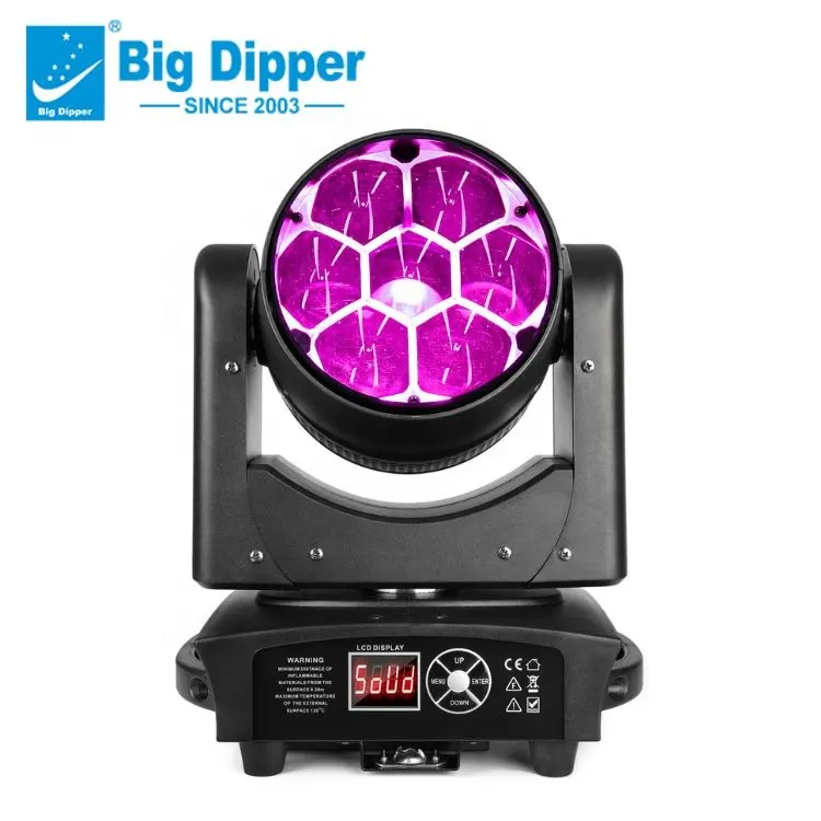 Grande Dipper 7*40w rgbw 4in1 levou movendo cabeça lavagem zoom palco luz equipamentos levou movendo lavar luz