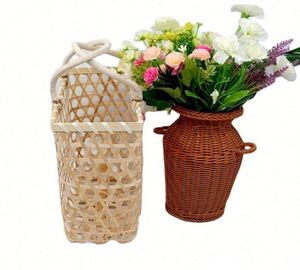 Cesta de Frutas de Bambú Natural Hecha a Mano en China, Forma Rectangular, con Asa para Llevar - Product Image 6