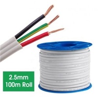 SAA Australischer Standard Kupfer-Litzenkabel PVC-Isoliert Niederspannung TPS-Kabel Zweiadrig mit Erdung 2,5mm Flachkabel für LKW-Einsatz