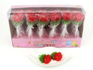 Valentine Day Gift Red <strong>Flower</strong> Hard Rose Shape Lollipop <strong>Sweets</strong> - Product Image 2