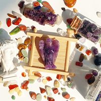 Pierre de guérison naturelle en cristal, signe de paix Feng Shui, pierre précieuse féerique, lapis-lazuli, pierre porte-bonheur de poche, artisanat sculpté pour la prospérité