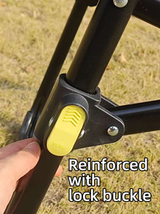 New Space-saving OEM Metal Camping Leisure Chair Outdoor Folding Director Chair With Side <b>Table</b> - Product Image 3