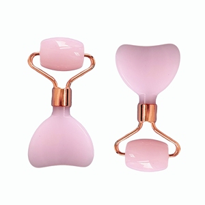 Rodillo Facial de Vidrio Rosa con Gua Sha 2 en 1, Mango en Forma de Cola de Pez, Logotipo Personalizado, Precio de Fábrica, para Masajeador Facial - Product Image 5