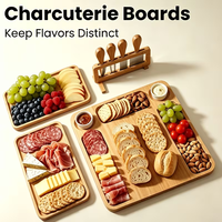 Planches à fromage et à charcuterie en bois personnalisées, pour fêtes et usage quotidien, planches à découper en bois pour servir