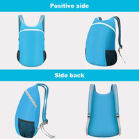 Sac à dos de sport pliable unisexe léger et imperméable avec fermeture éclair, grande capacité, en polyester, personnalisable avec logo, vente en gros
