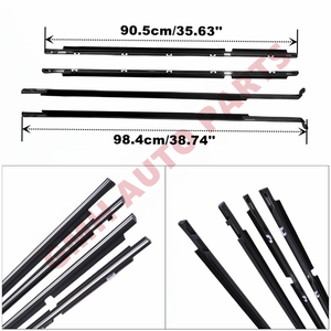 花冠<span class=keywords><strong>AE110</strong></span> AE111 1995-2002的新型门带成型密封条套装黑色/铬密封条窗户成型装饰密封 - Product Image 3