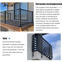 Barrière de sécurité verticale moderne en alliage d'aluminium blanc de haute qualité pour escalier, balcon, école, parc - Installation DIY, résistante à la rouille