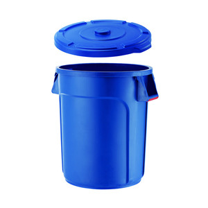75 Liter/ 20 Gallon Eco-friendly Heavy-Duty Round Recycled Trash Can Plastic Compost Bins With Lid