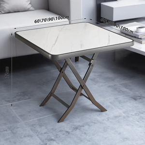 Meja Makan persegi lipat luar ruangan Modern kualitas tinggi Set perakitan mudah untuk kafe halaman balkon - Product Image 4