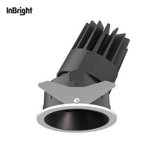 Có thể điều chỉnh ngang 355 ° + dọc 30 ° ánh sáng hẹp dẫn khách sạn Downlight 8W 18W 25W lõm chống chói đèn chiếu sáng bên trong - Product Image 3