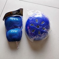 Kit de sécurité pour enfants : casque et genouillères en plastique pour roller - Ensemble de six pièces pour sports de plein air ; Vente en gros usine