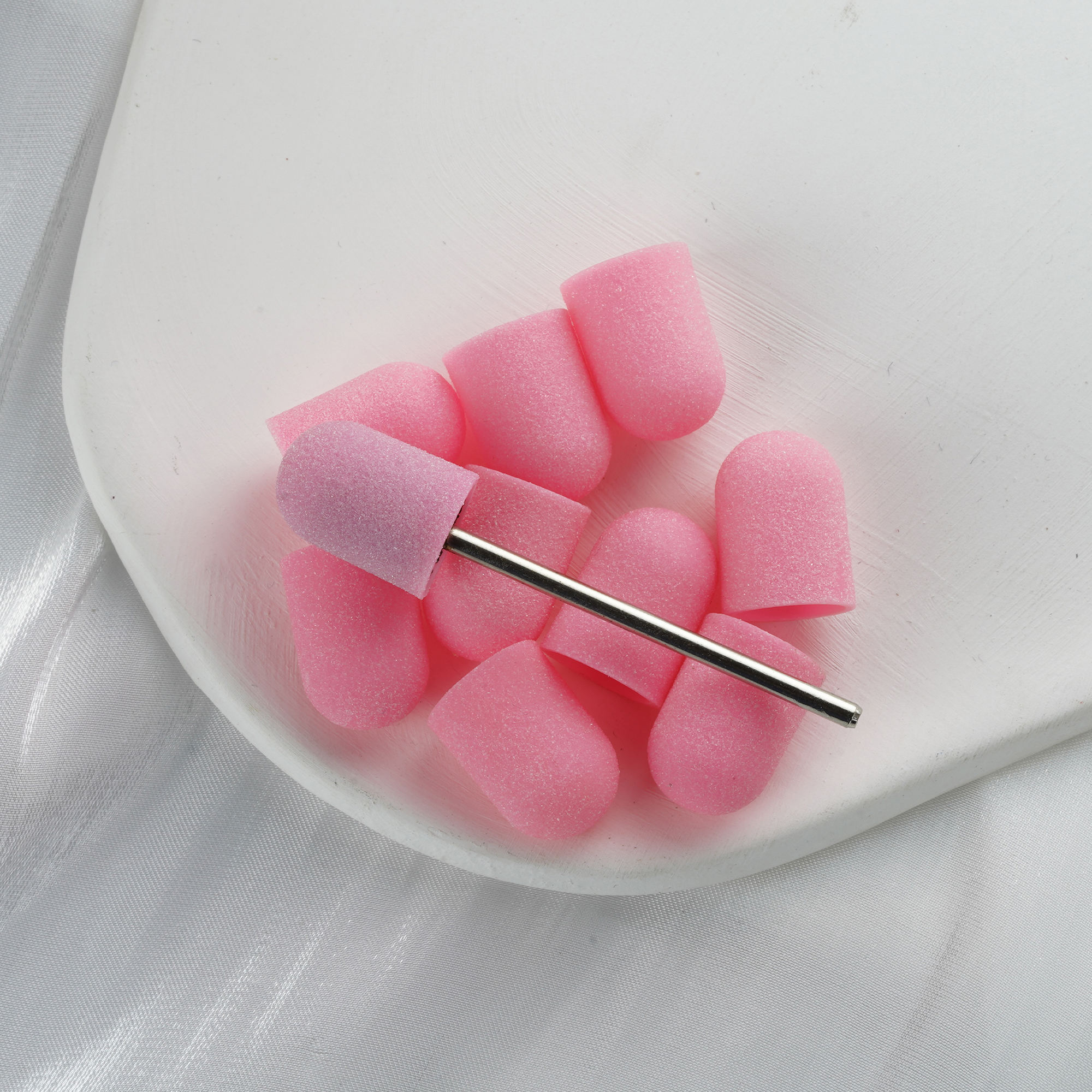 5*11  10 pieces sanding caps+1 mandrel /bag