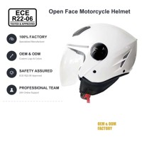 Casque de moto ouvert certifié ECE, coque ABS, EPS haute densité, logo personnalisé, usine OEM, vente en gros, commande en gros