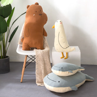 Chine Gros Doux Animal En Peluche Jouets Ours En Peluche Oreiller Simple Requin Oreiller Coussin À Vendre