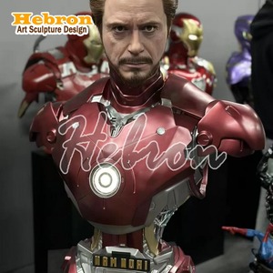 Vente flash - Décoration d'intérieur et d'extérieur - Sculpture en fibre de verre grandeur nature - Buste de Tony Stark en résine - Statue <span class=keywords><strong>Marvel</strong></span> - Product Image 2