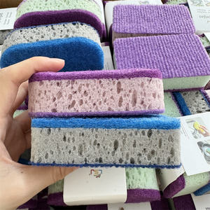 ฟองน้ำทำความสะอาดในครัวเรือนแผ่นฟองน้ำขัดสองด้านหนาความหนาแน่นสูง3ชิ้น - Product Image 3