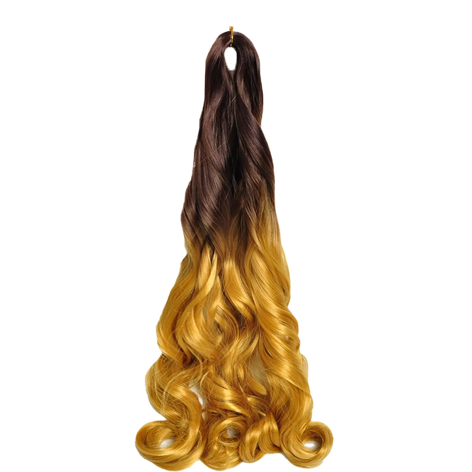 For black people wholesale synthetic french curls spanish hair attachment ombre curly braiding hair extension braids