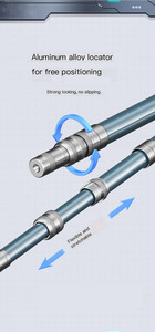 Ensemble de filet de pêche télescopique en fibre de carbone ultraléger et rigide - Comprend une canne pliable et une tête de filet - Product Image 3