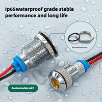 6mm 8mm 10mm 12MM 16mm 19mm 22mm agrandar Panel luz indicadora de Metal con equipo de pasador de soldadura lámpara piloto de señal con Cable