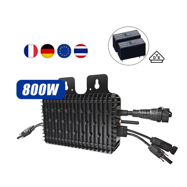 EU 800W Micro Inverter DC22-50V to AC230V 50Hz 60Hz Pure Sine Wave Smart Three-Phase Mobile Phone Monitoring Balcony Inverter