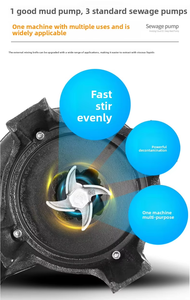 1.8 Kilowatt Iron Stainless Steel Submersible High Flow Cement Slurry Pump for <strong>Fish</strong> Pond Silt Removal Sand Pumping Sewage - Product Image 2