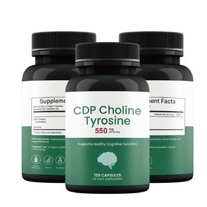 Suplementos de Citicolina de Marca Privada OEM, Cápsulas de <span class=keywords><strong>CDP</strong></span> Colina, Nootrópicos, Citicolina 500mg + Tirosina 50mg para la Salud Cerebral - Product Image 1