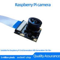 DCX OV5647 5MP Raspberry Pi Kamera Modülü, 160 Derece Balıkgözü Lensli 25x24mm Raspberry Pi 3/4 Kartı için
