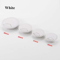 Vente en gros d'œillets de bureau modernes en plastique blanc pour le bureau et la maison 50 53 60 80mm Gestion des câbles pour les hôtels et les salons