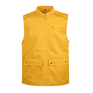 Reportero de utilidad personalizado Multi bolsillo pesca hombres fotógrafo uniforme seguridad Denim tejido trabajo Softshell cargo chaleco - Product Image 6