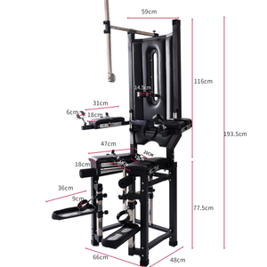 Grand mobilier sexuel, <span class=keywords><strong>chaise</strong></span> d'entraînement King Queen, ensemble de menottes pour jambes, <span class=keywords><strong>gode</strong></span>, masturbation, punition BDSM, <span class=keywords><strong>chaise</strong></span> de contention corporelle - Product Image 2