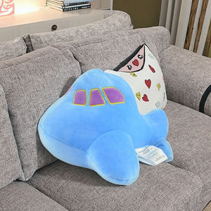 Jubiläums geschenke <span class=keywords><strong>Promo</strong></span>-Artikel Benutzer definiertes Logo Weiches Flugzeug kissen Gestricktes Flugzeug Plüsch tier Gedächtnis Tier Günstige Personal isierte OEM - Product Image 6
