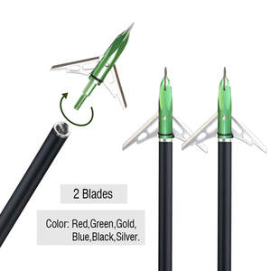 Broadhead mekanik 100Gr potong 2 inci untuk berburu rusa besar, Broadhead penetrasi tinggi yang dapat diperluas untuk permainan besar. - Product Image 4