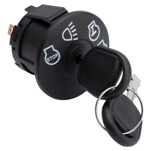 Interrupteur d'allumage pour tondeuse à gazon avec clé 175566 Noir Usage général - Product Image 1