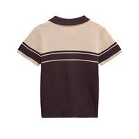 TAOP&ZA 2026 Pull en maille polyvalent pour femme, printemps/été, à manches courtes, avec col et détails boutonnés 4938102