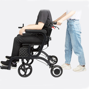 <span class=keywords><strong>Silla</strong></span> de <span class=keywords><strong>Ruedas</strong></span> Eléctrica <span class=keywords><strong>Plegable</strong></span> Portátil Ligera de Aluminio 5 en 1 con Función de Andador - Product Image 2