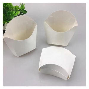 Kotak Kemasan Kertas Kraft Putih Custom Print untuk <span class=keywords><strong>Burger</strong></span>, Hamburger, Cup <span class=keywords><strong>Holder</strong></span>, Makanan Cepat Saji, Kentang Goreng, dan Keripik - Product Image 4