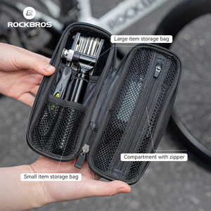ROCKBROS Boîte à outils de réparation de vélo Boîte de rangement portable pour vélo Pièces de réparation Équipement de stockage Matériau PU + EVA 0.73L - Product Image 4