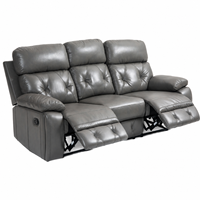 3-teiliges 3+2+1 Air-Leder Manuelles Relaxsofa-Set Wohnzimmermöbel