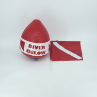 Plongée sous-marine "DIVE BELOW" PVC signal rouge petit flotteur pour la pêche en lance flotteur gonflable avec plat de plongée