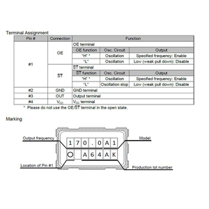 SMD5032 5032 ขนาด 4 พิน CMOS 1.8V 2.5V 3.3V 20PPM เอาต์พุต SG-8101CB ซีรีส์ 0.67MHZ ถึง 170MHZ คริสตัลออสซิลเลเตอร์แบบตั้งโปรแกรมได้ - Product Image 6