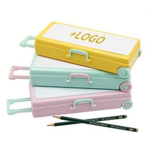 Nuevo Portalápices Creativo para Sublimación, Caja de Almacenamiento de Escritorio de Doble Capa, Diseño Mejorado en Forma de Maleta con Ruedas - Product Image 3