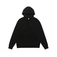 Pull à capuche en coton doublé polaire personnalisé avec logo OEM pour homme, coupe ample, style américain, col montant, qualité supérieure, couleur unie