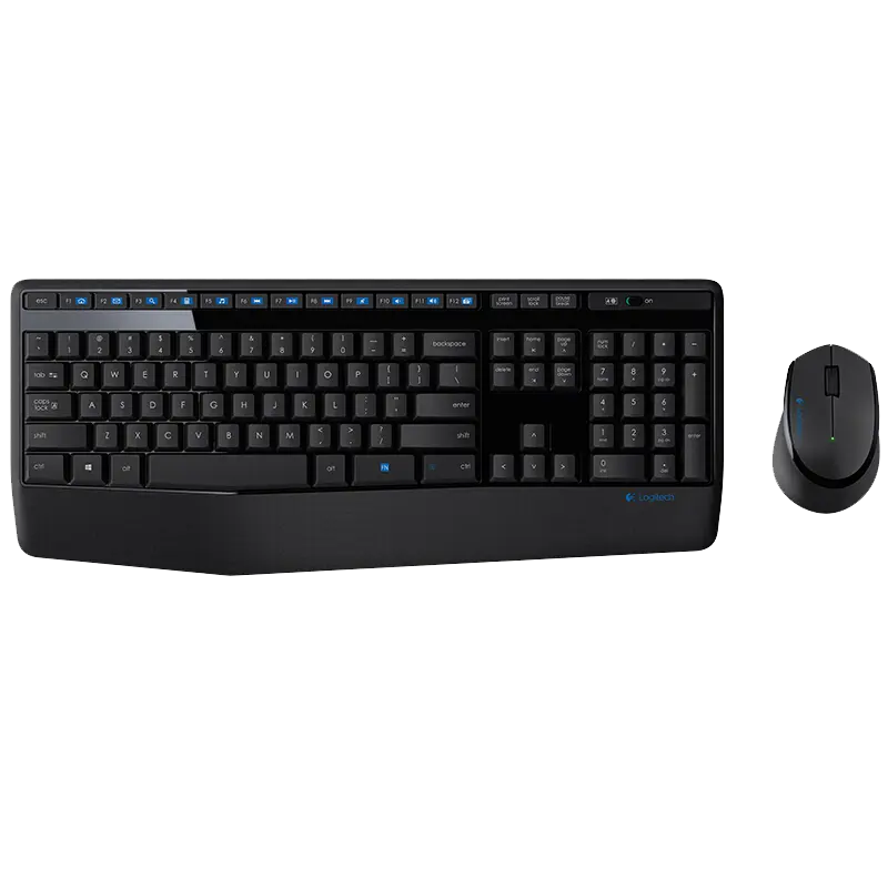 Logitech MK345 USB tak ve çalıştır kablosuz klavye ve fare klavyeler ve sağ elini fareler optik Combo Set